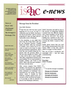 March 2012 E-News screen shot A